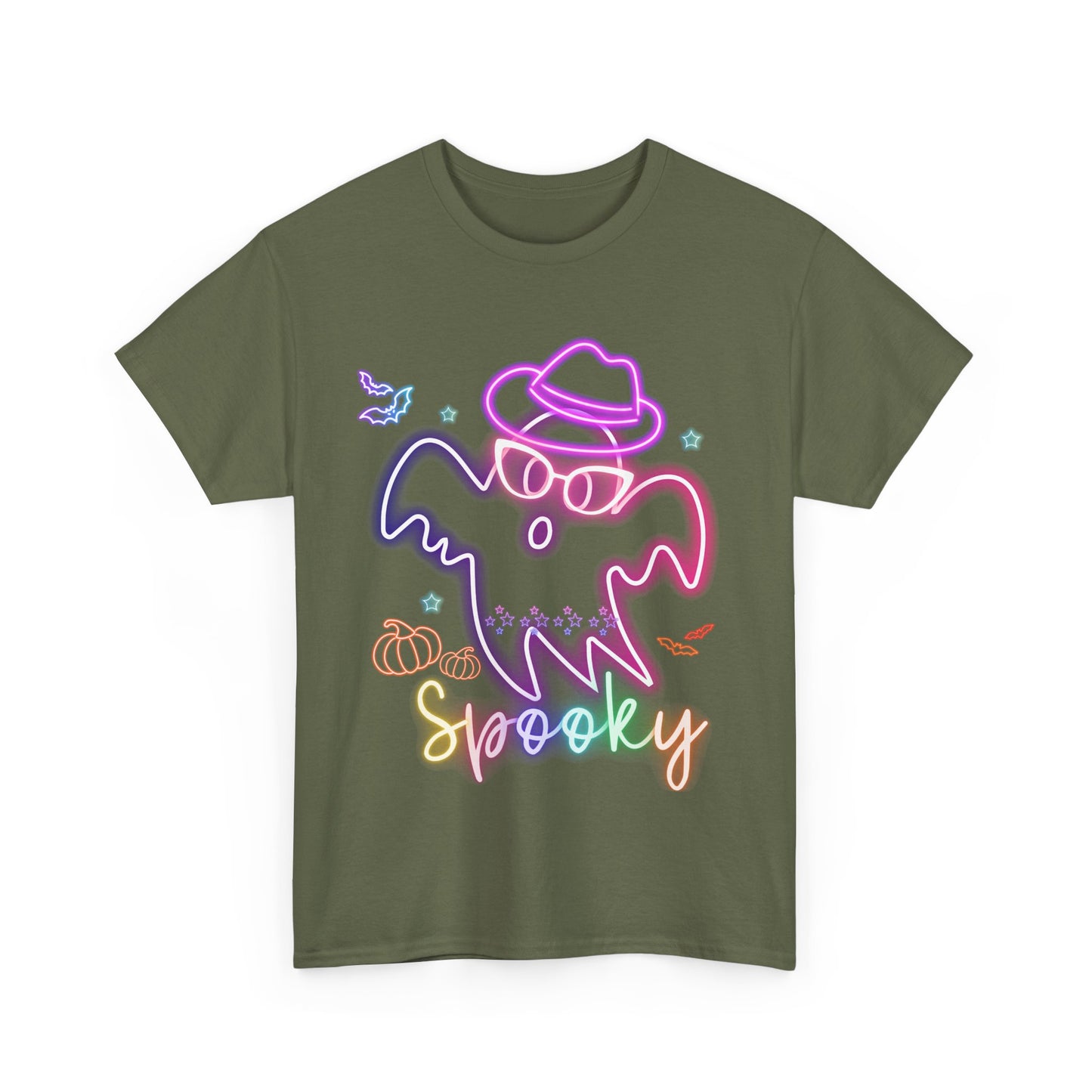 Halloween Spooky Ghost Tee, Unisex Cotton T-Shirt, Fall Apparel, Casual Halloween Outfit, Fun Ghost T-Shirt, Spooky Season