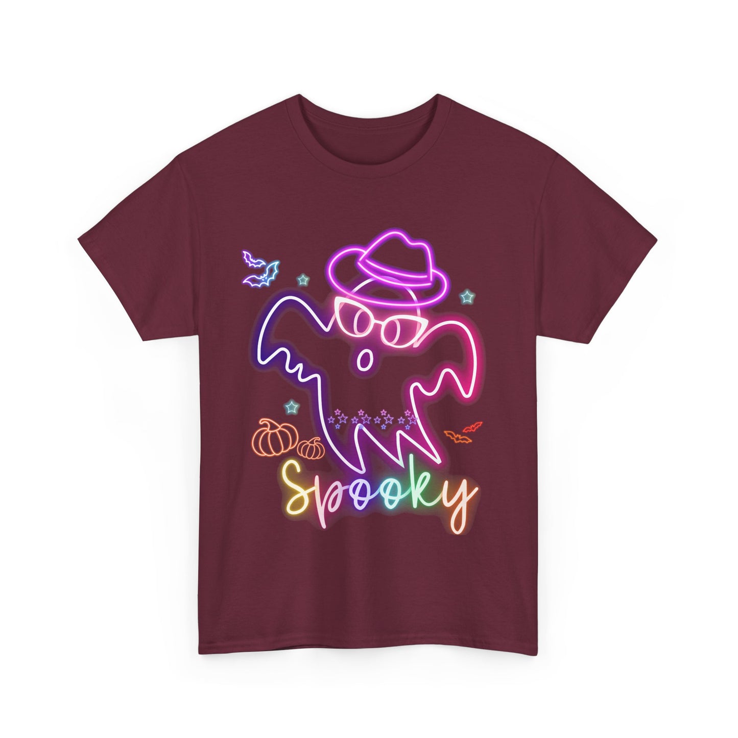 Halloween Spooky Ghost Tee, Unisex Cotton T-Shirt, Fall Apparel, Casual Halloween Outfit, Fun Ghost T-Shirt, Spooky Season