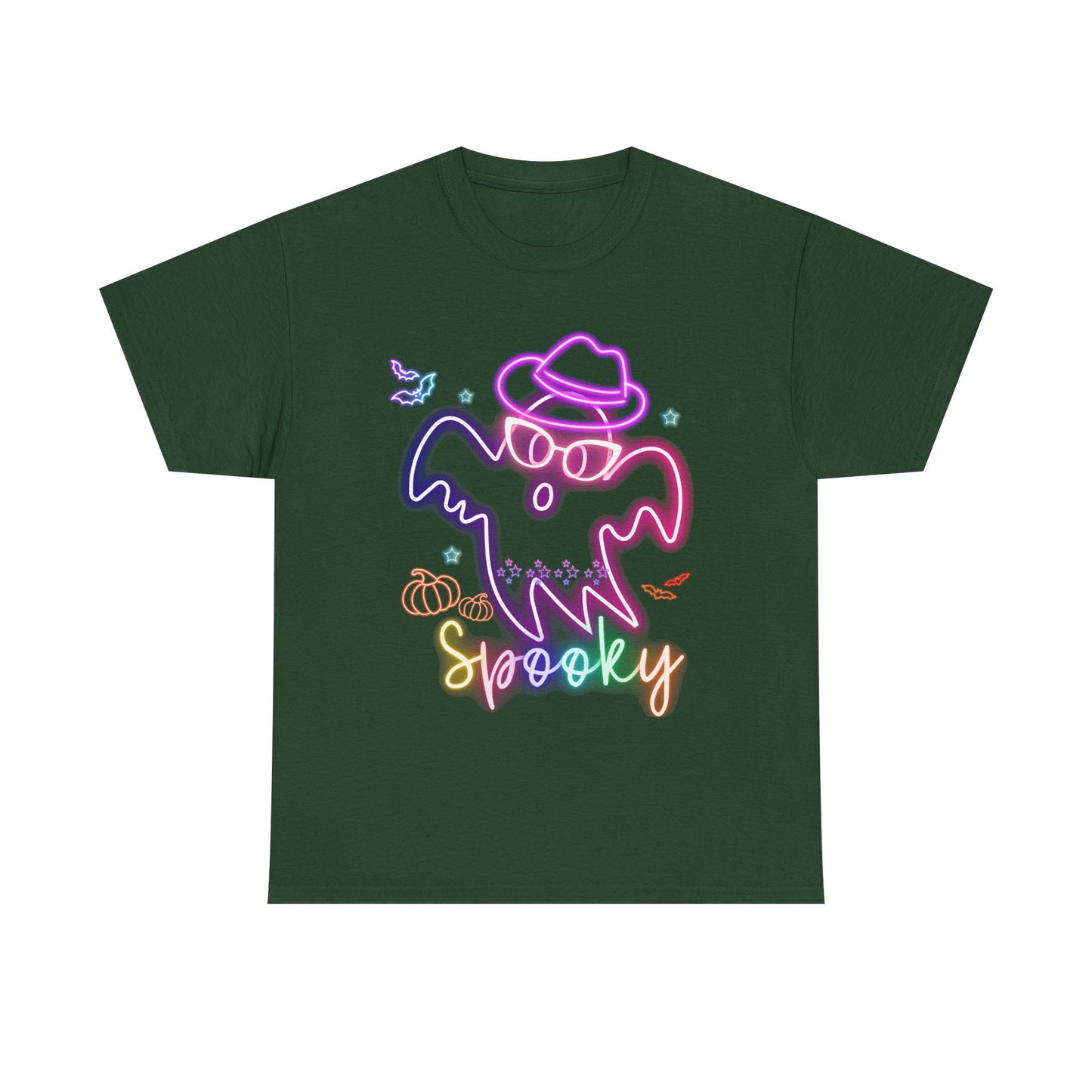 Halloween Spooky Ghost Tee, Unisex Cotton T-Shirt, Fall Apparel, Casual Halloween Outfit, Fun Ghost T-Shirt, Spooky Season