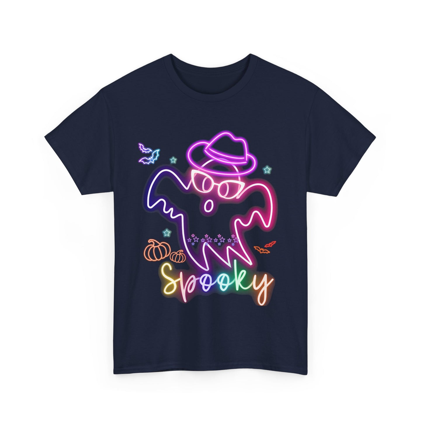 Halloween Spooky Ghost Tee, Unisex Cotton T-Shirt, Fall Apparel, Casual Halloween Outfit, Fun Ghost T-Shirt, Spooky Season