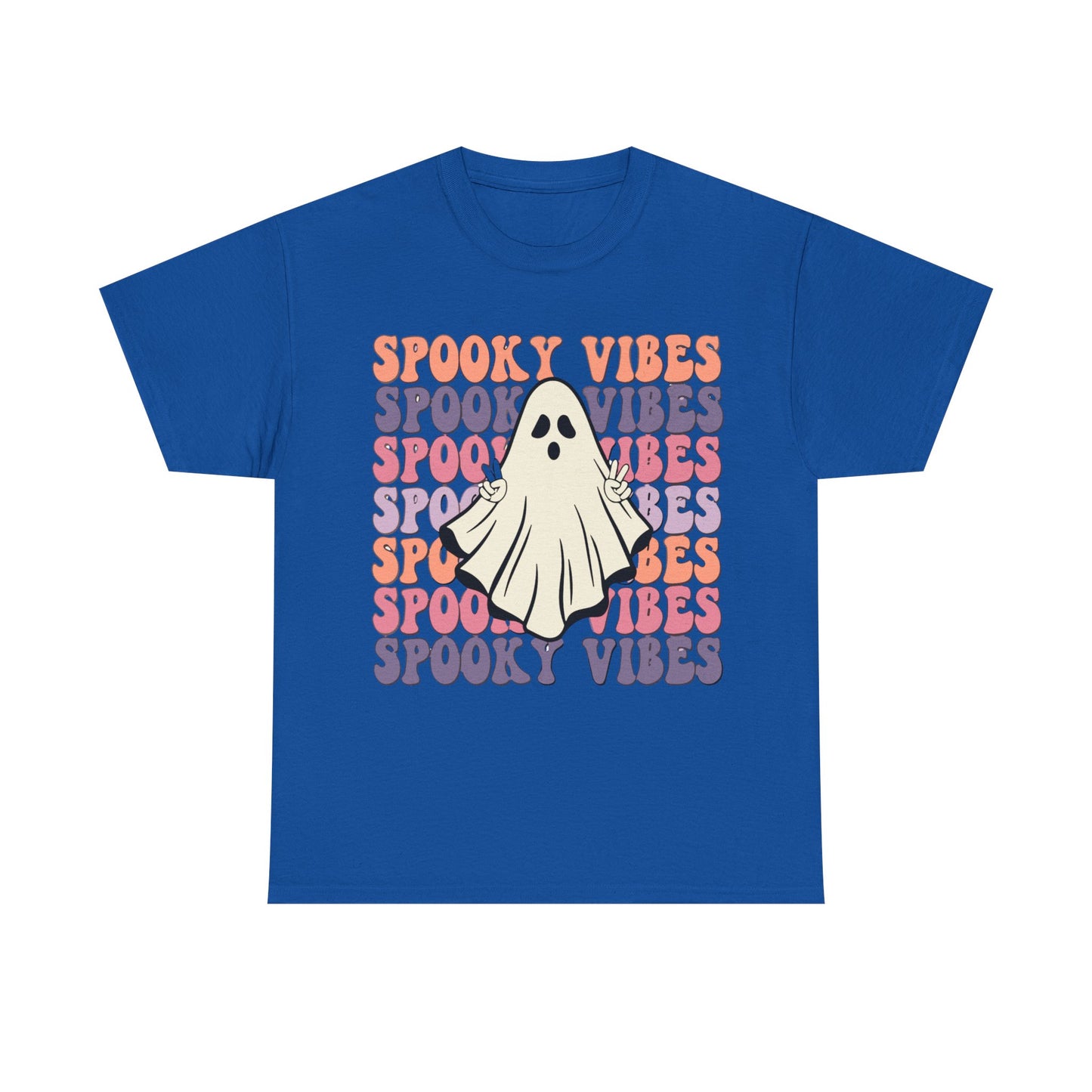 Spooky Vibes Tee - Unisex Heavy Cotton Shirt for Halloween, Casual Wear, Ghost Lovers, Fall Fashion, Trick or Treat T-Shirt