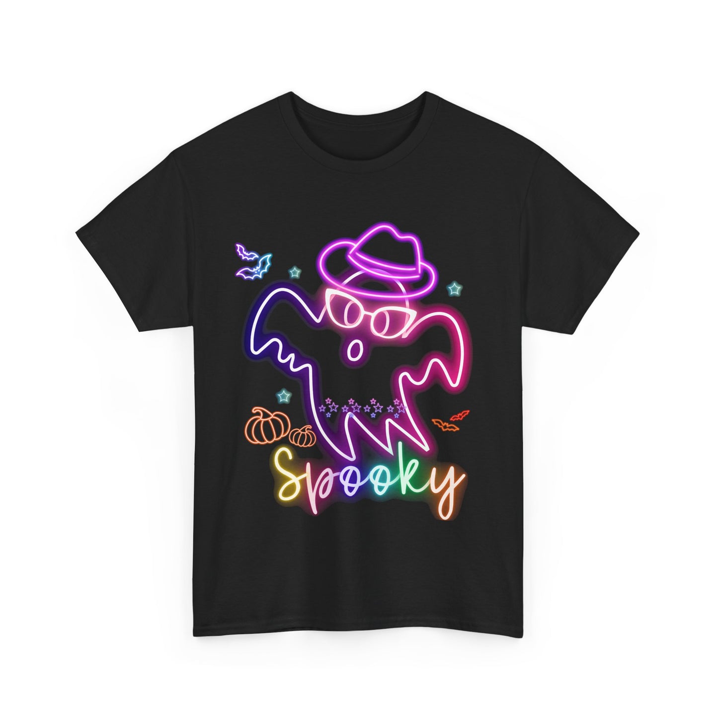Halloween Spooky Ghost Tee, Unisex Cotton T-Shirt, Fall Apparel, Casual Halloween Outfit, Fun Ghost T-Shirt, Spooky Season