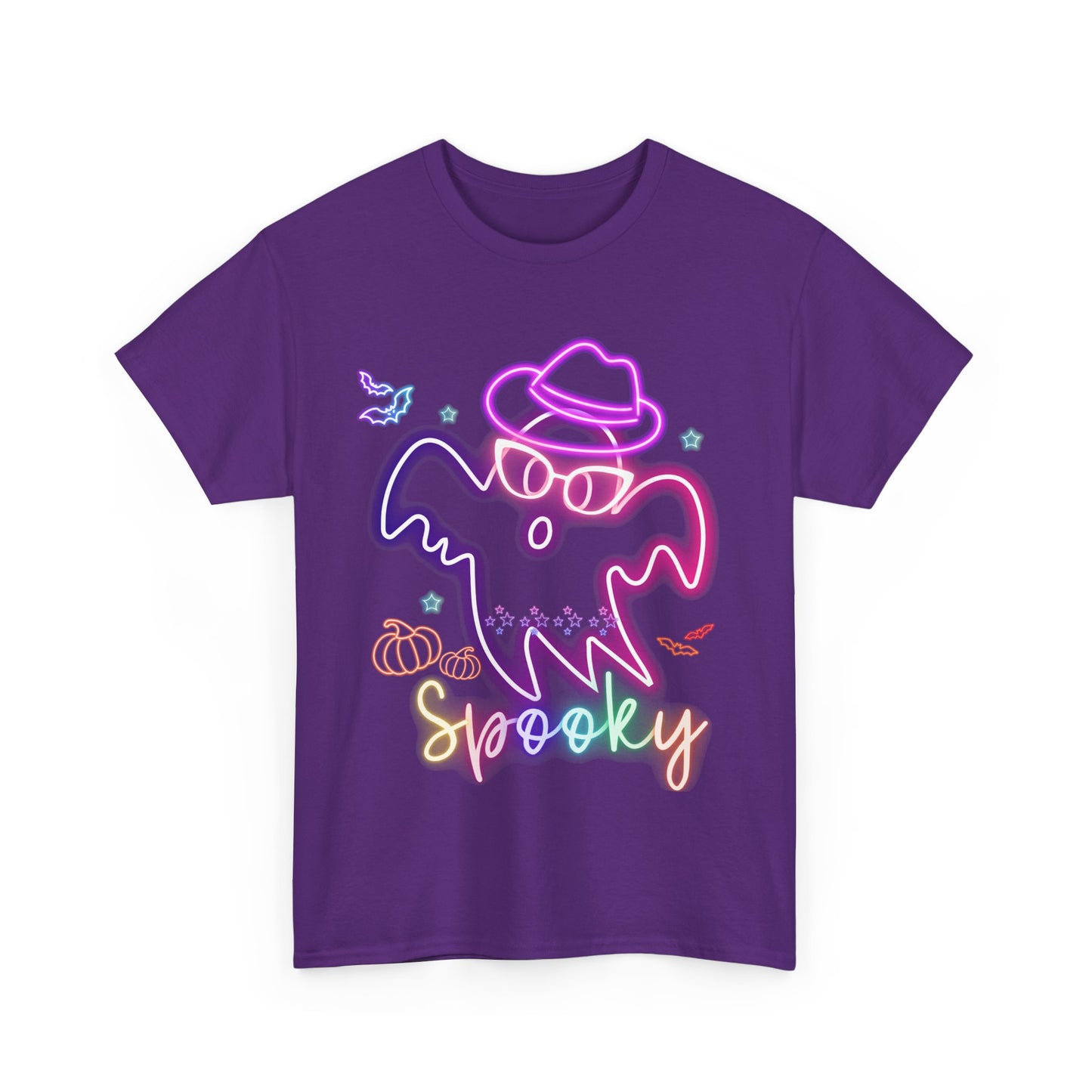 Halloween Spooky Ghost Tee, Unisex Cotton T-Shirt, Fall Apparel, Casual Halloween Outfit, Fun Ghost T-Shirt, Spooky Season