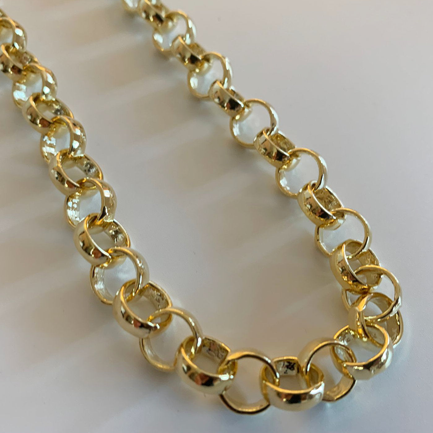 10mm Gold Smooth Belcher Chain  24 inch