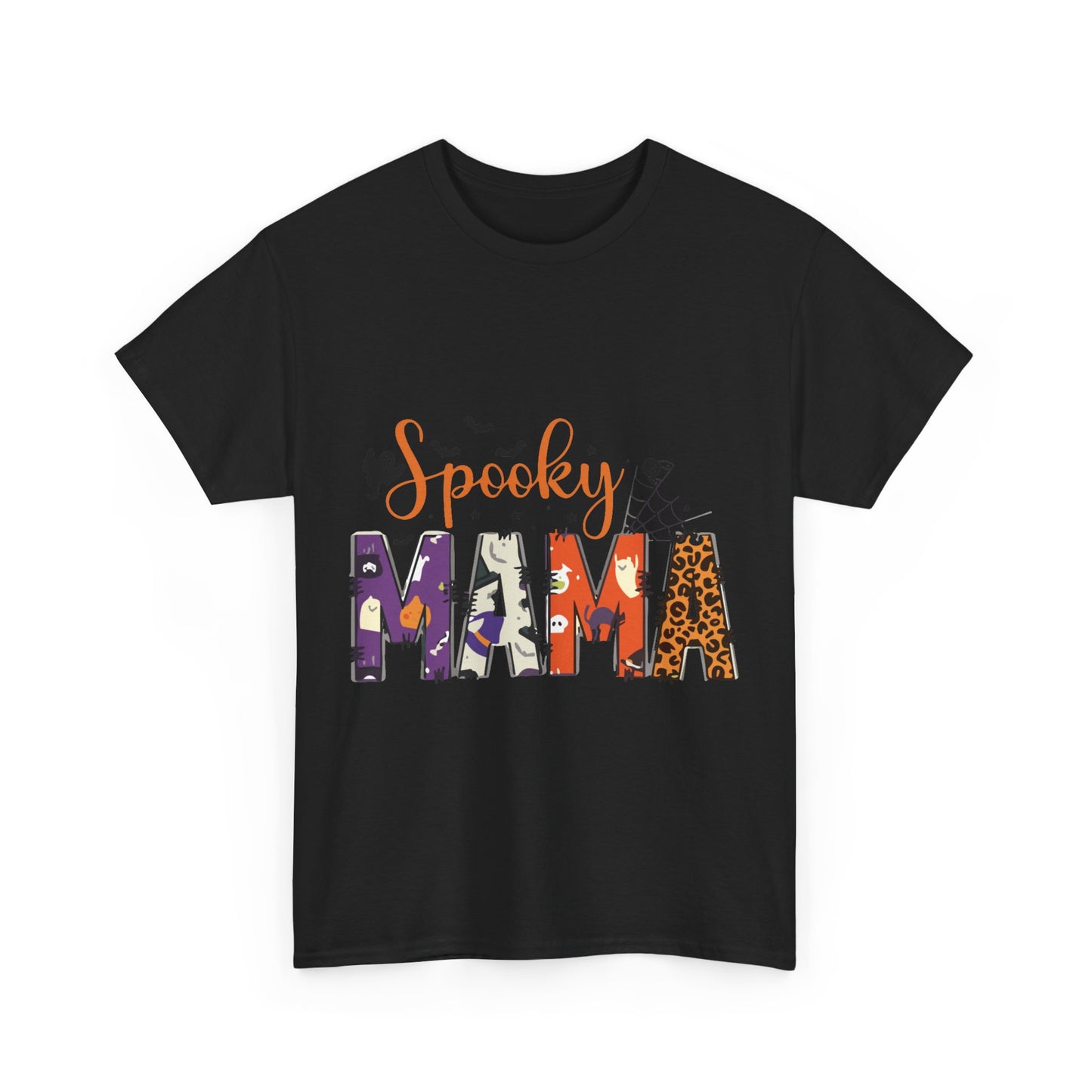Spooky Mama Halloween T-Shirt, Unisex Heavy Cotton Tee, Halloween Shirt, Gift for Moms, Fall Fashion, Casual Wear, Trick or Treat