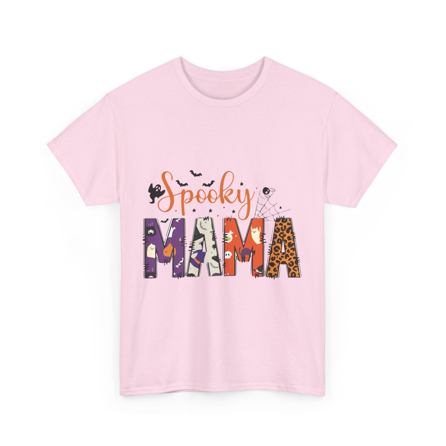 Spooky Mama Halloween T-Shirt, Unisex Heavy Cotton Tee, Halloween Shirt, Gift for Moms, Fall Fashion, Casual Wear, Trick or Treat