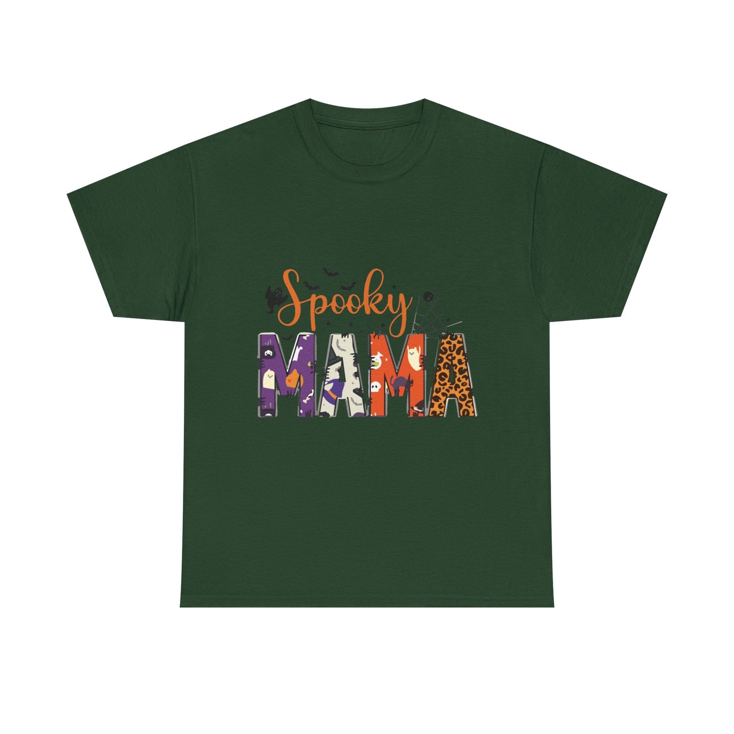 Spooky Mama Halloween T-Shirt, Unisex Heavy Cotton Tee, Halloween Shirt, Gift for Moms, Fall Fashion, Casual Wear, Trick or Treat