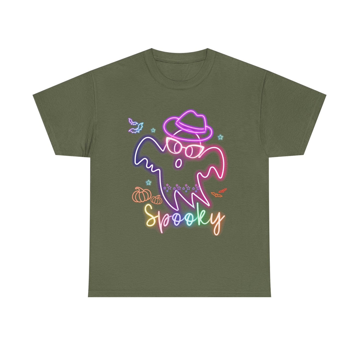 Halloween Spooky Ghost Tee, Unisex Cotton T-Shirt, Fall Apparel, Casual Halloween Outfit, Fun Ghost T-Shirt, Spooky Season