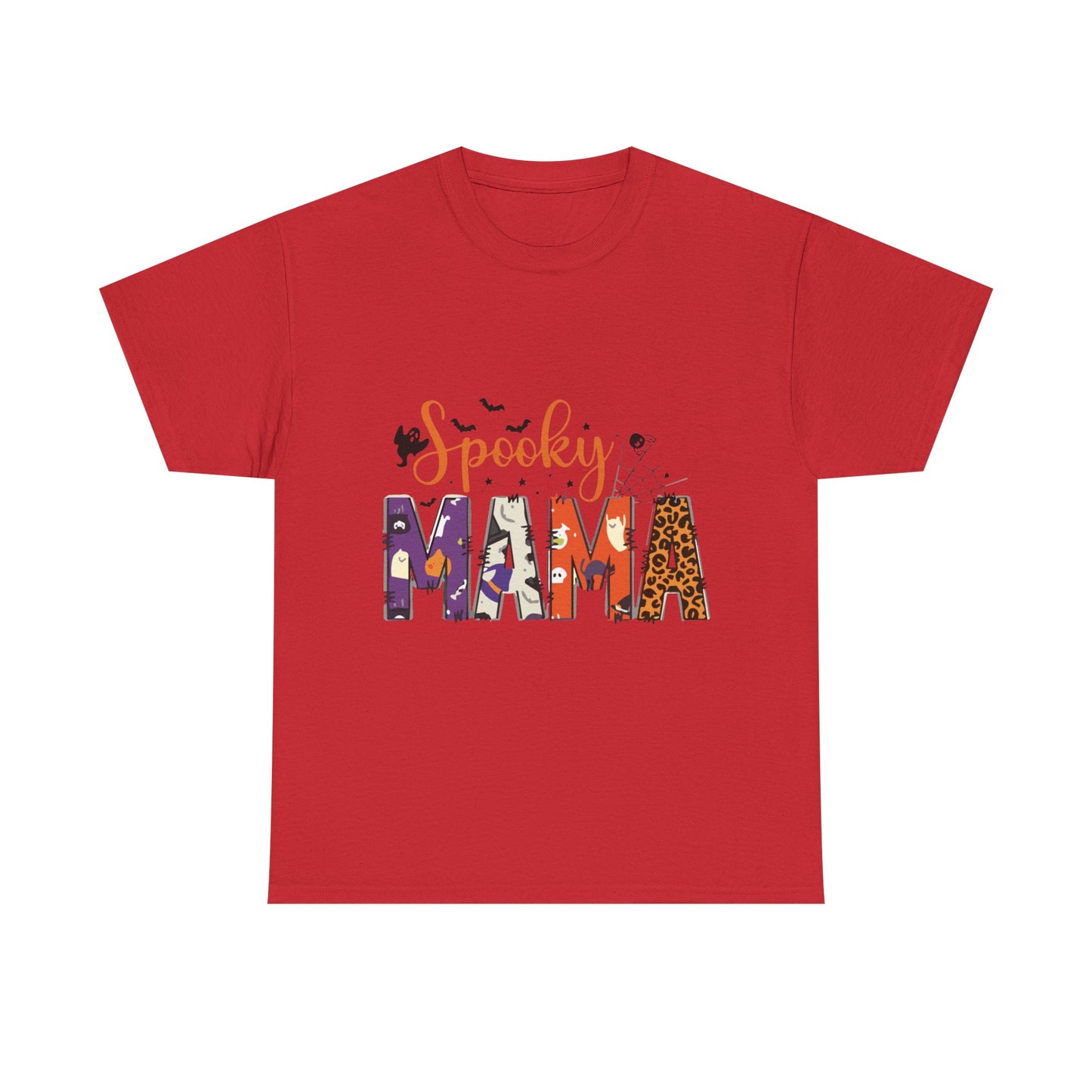 Spooky Mama Halloween T-Shirt, Unisex Heavy Cotton Tee, Halloween Shirt, Gift for Moms, Fall Fashion, Casual Wear, Trick or Treat