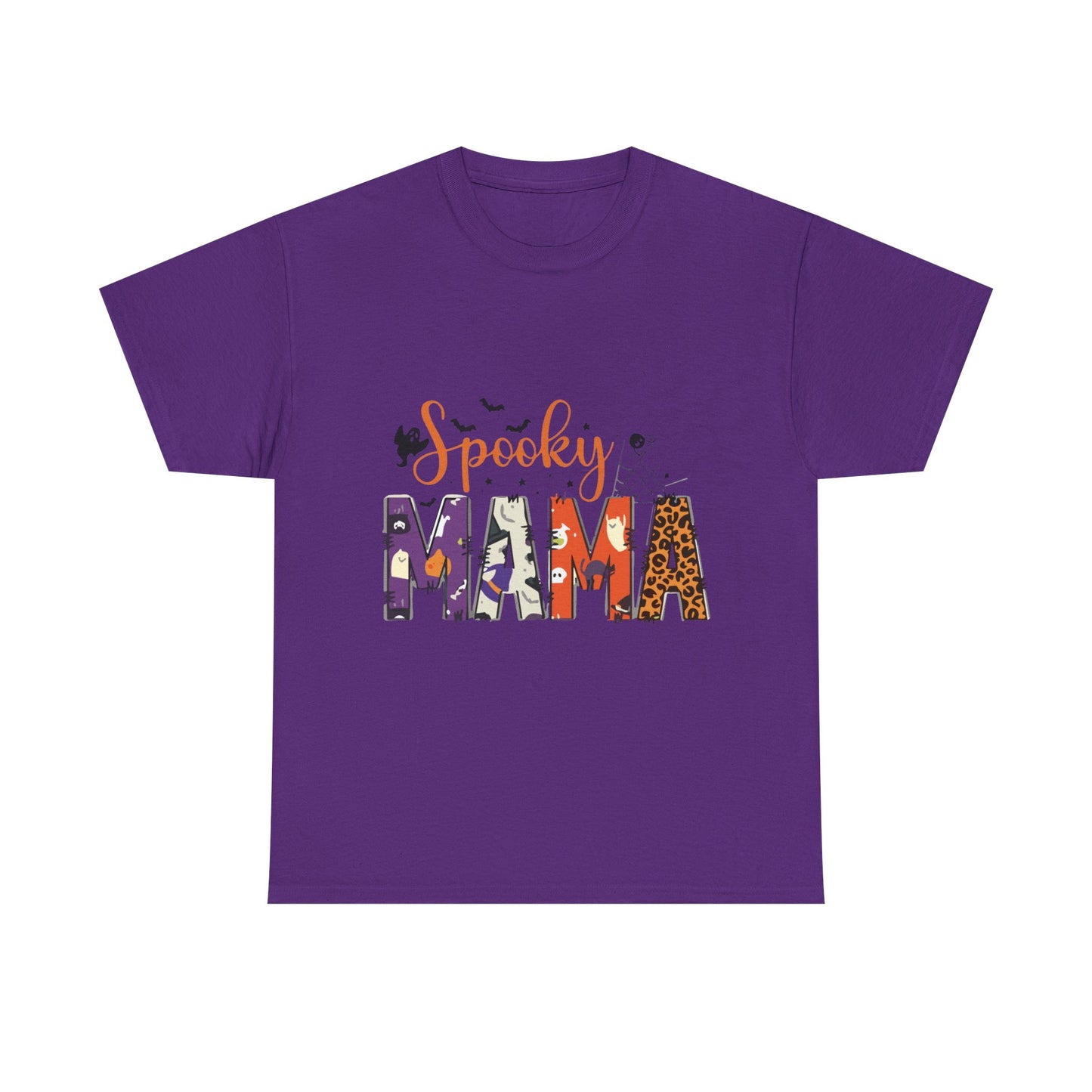 Spooky Mama Halloween T-Shirt, Unisex Heavy Cotton Tee, Halloween Shirt, Gift for Moms, Fall Fashion, Casual Wear, Trick or Treat