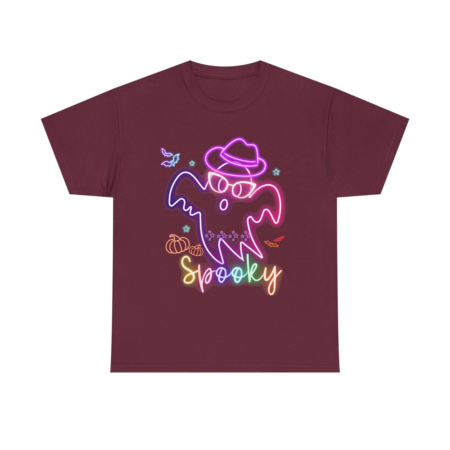 Halloween Spooky Ghost Tee, Unisex Cotton T-Shirt, Fall Apparel, Casual Halloween Outfit, Fun Ghost T-Shirt, Spooky Season