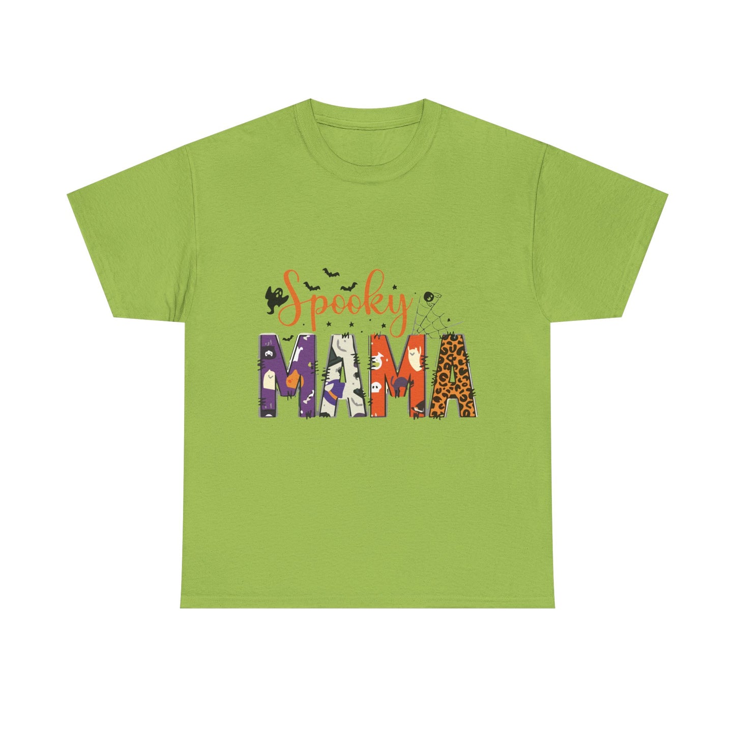 Spooky Mama Halloween T-Shirt, Unisex Heavy Cotton Tee, Halloween Shirt, Gift for Moms, Fall Fashion, Casual Wear, Trick or Treat