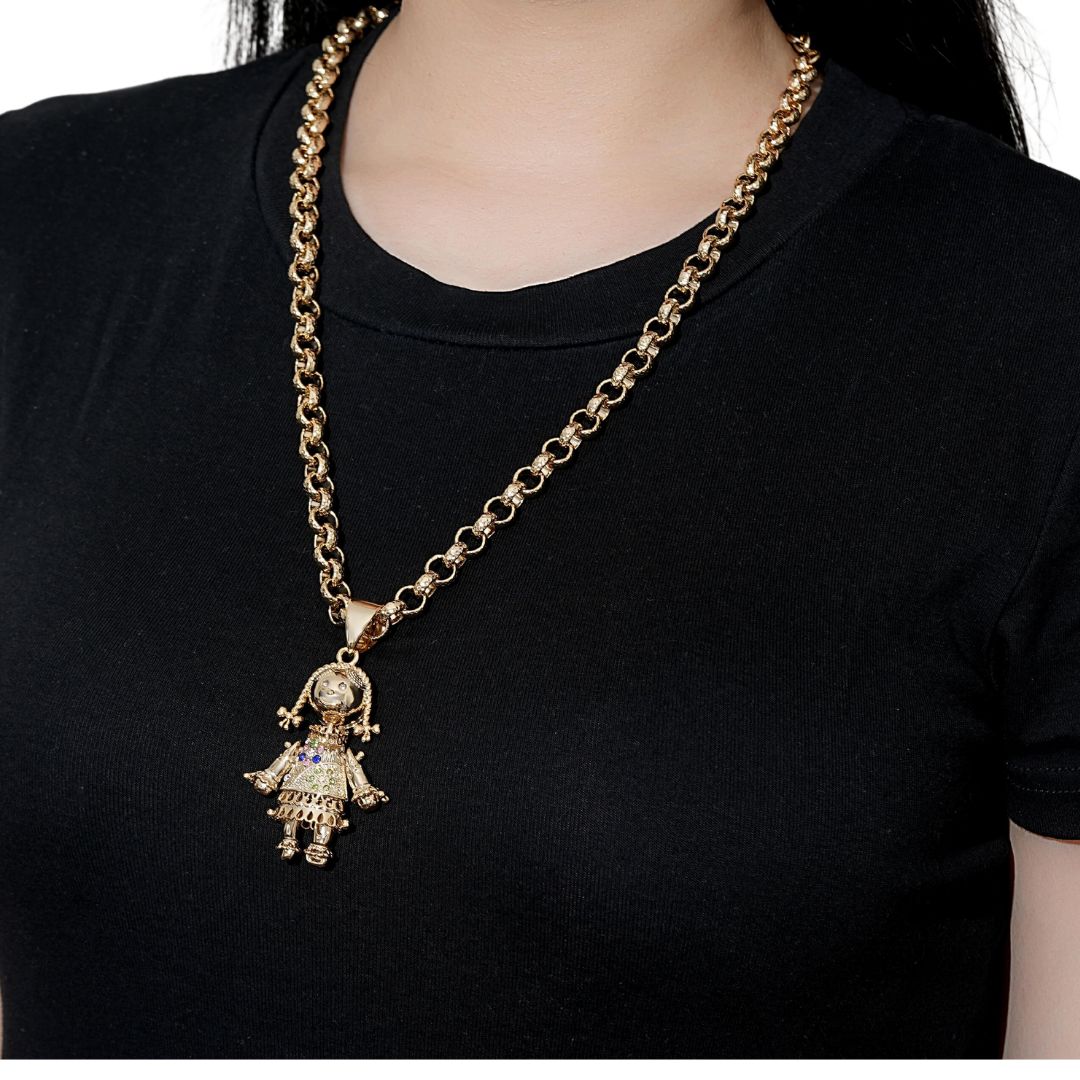 Rag Doll Belcher Wholesale Chain Gold Filled Womens Gift Necklace