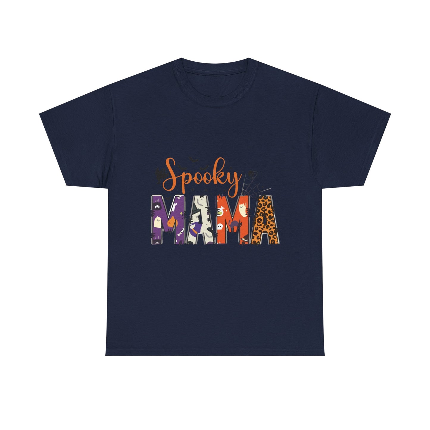 Spooky Mama Halloween T-Shirt, Unisex Heavy Cotton Tee, Halloween Shirt, Gift for Moms, Fall Fashion, Casual Wear, Trick or Treat