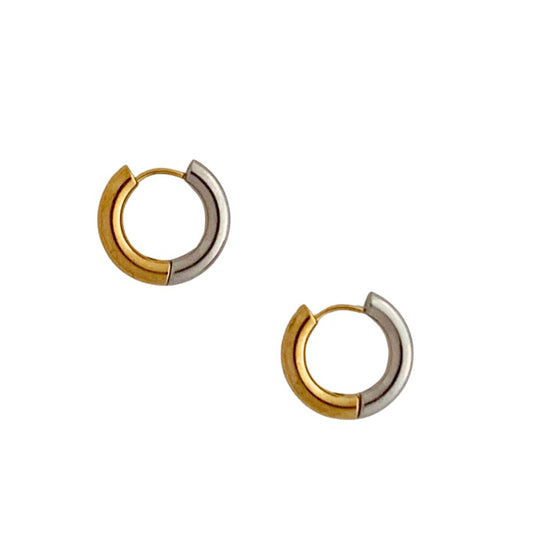 Two Tone Hoop Earrings Reversible (12mm Two Tone)