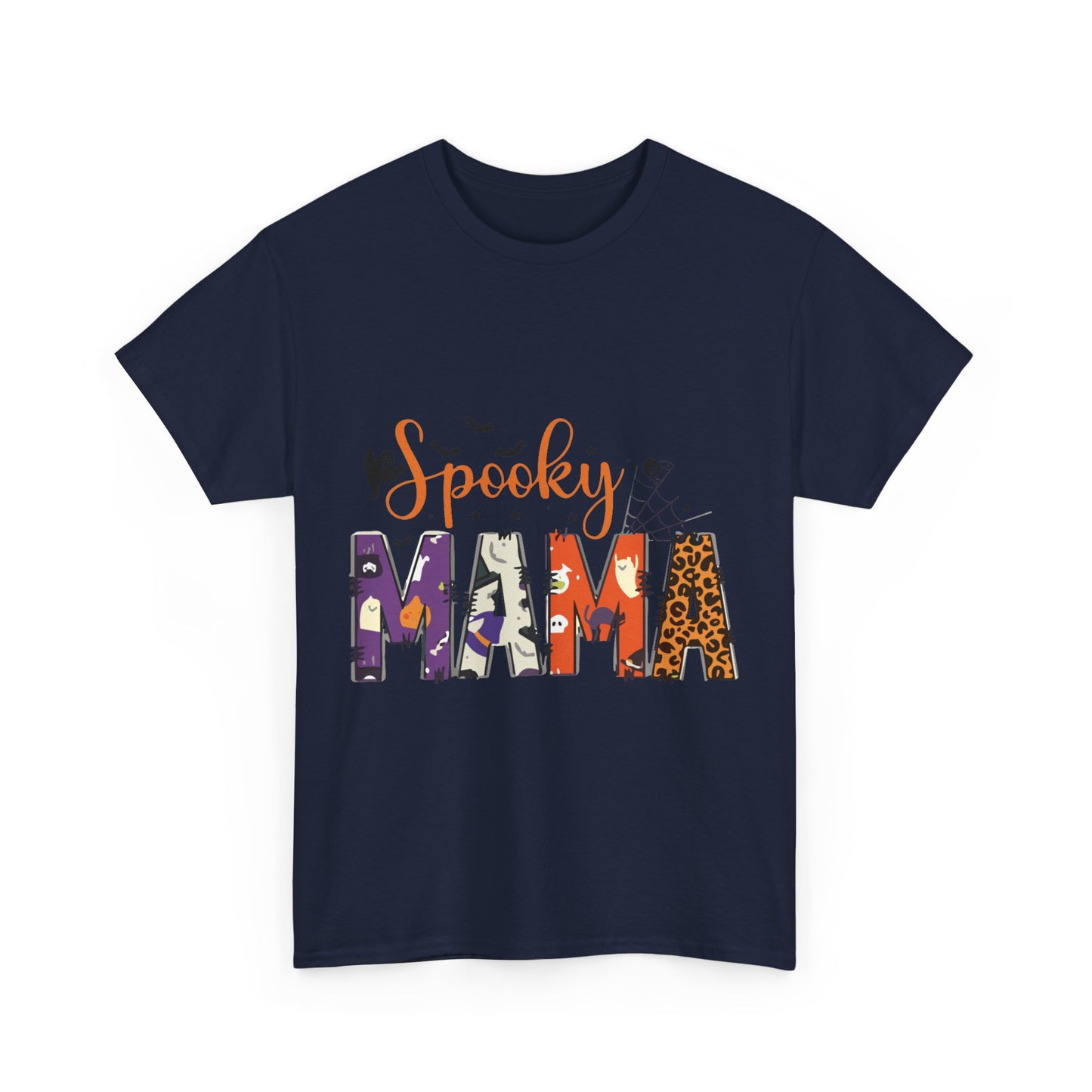 Spooky Mama Halloween T-Shirt, Unisex Heavy Cotton Tee, Halloween Shirt, Gift for Moms, Fall Fashion, Casual Wear, Trick or Treat