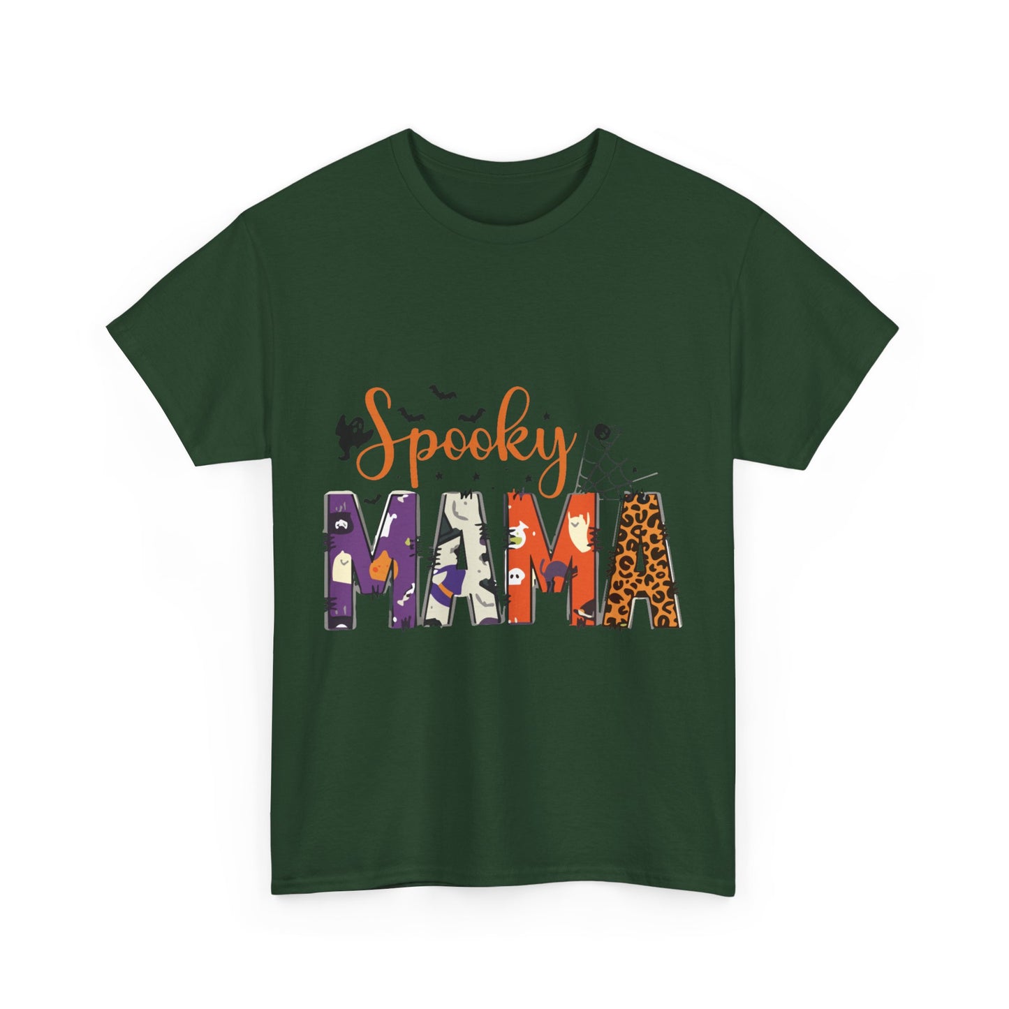 Spooky Mama Halloween T-Shirt, Unisex Heavy Cotton Tee, Halloween Shirt, Gift for Moms, Fall Fashion, Casual Wear, Trick or Treat