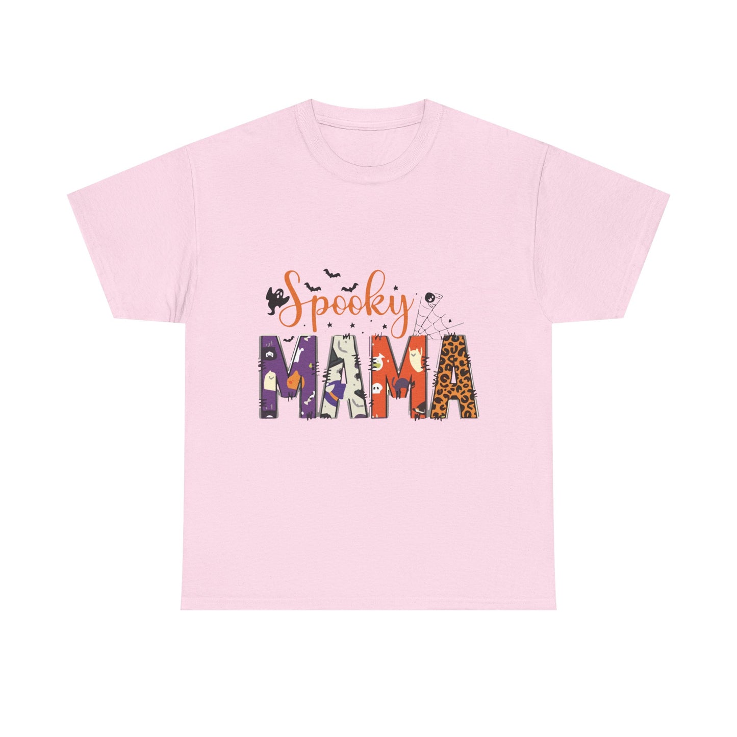 Spooky Mama Halloween T-Shirt, Unisex Heavy Cotton Tee, Halloween Shirt, Gift for Moms, Fall Fashion, Casual Wear, Trick or Treat