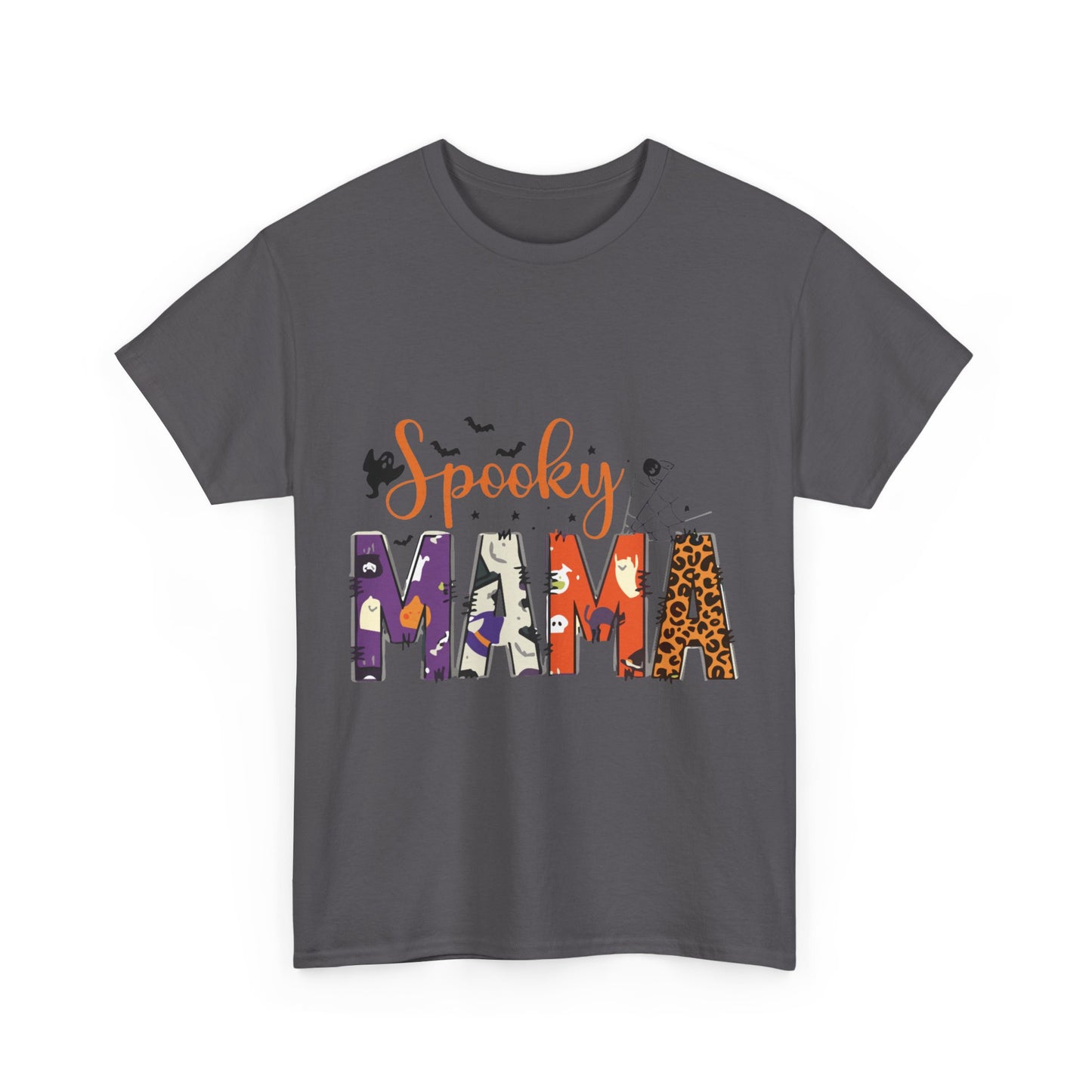 Spooky Mama Halloween T-Shirt, Unisex Heavy Cotton Tee, Halloween Shirt, Gift for Moms, Fall Fashion, Casual Wear, Trick or Treat