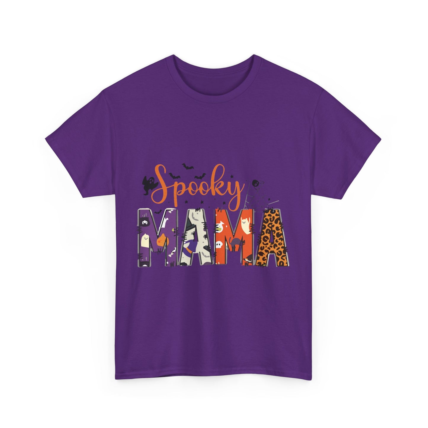 Spooky Mama Halloween T-Shirt, Unisex Heavy Cotton Tee, Halloween Shirt, Gift for Moms, Fall Fashion, Casual Wear, Trick or Treat