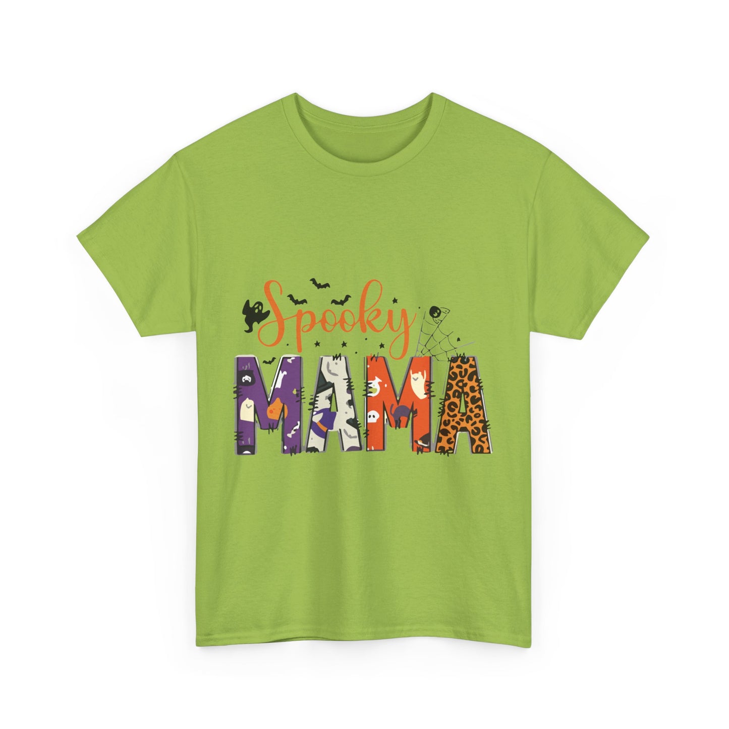 Spooky Mama Halloween T-Shirt, Unisex Heavy Cotton Tee, Halloween Shirt, Gift for Moms, Fall Fashion, Casual Wear, Trick or Treat