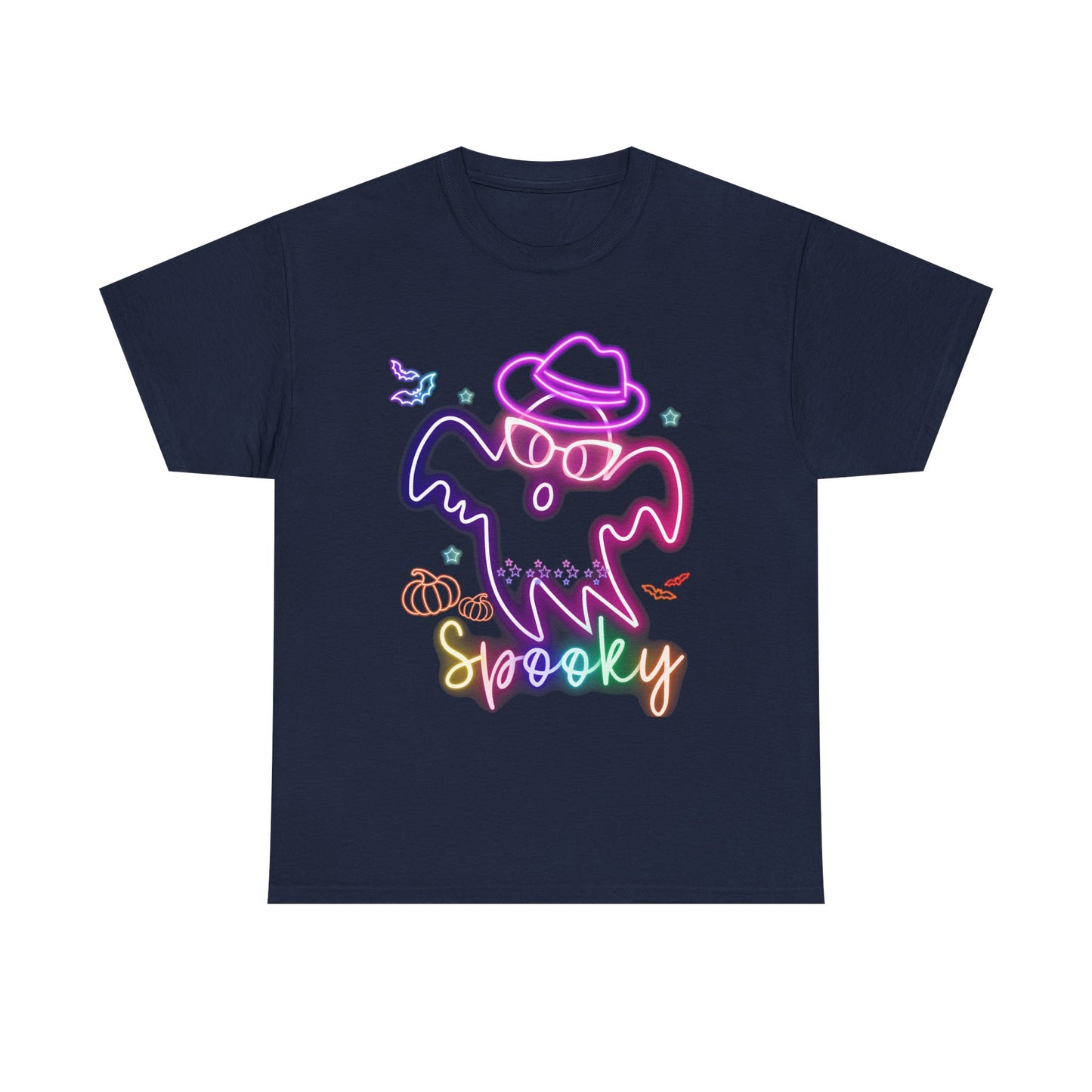 Halloween Spooky Ghost Tee, Unisex Cotton T-Shirt, Fall Apparel, Casual Halloween Outfit, Fun Ghost T-Shirt, Spooky Season