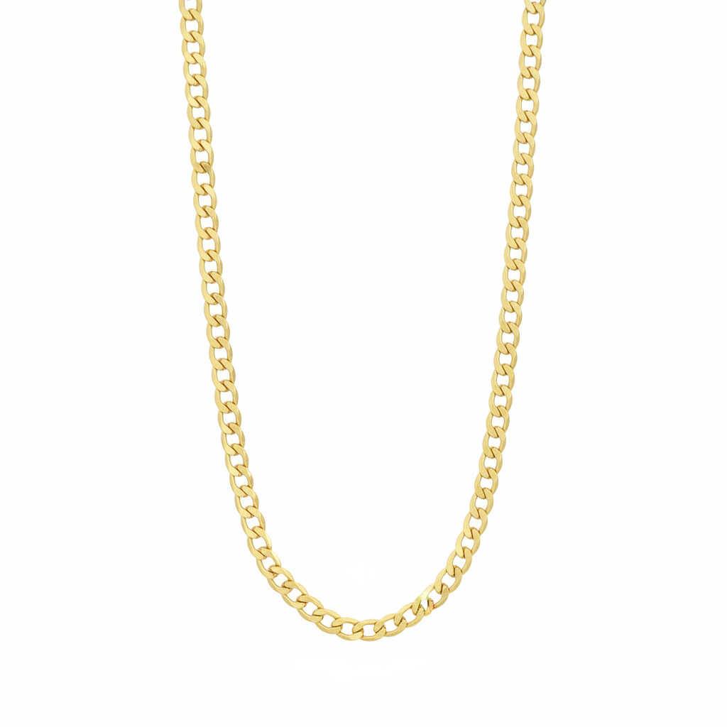 6mm Gold Filled Cuban Curb Chain Necklace