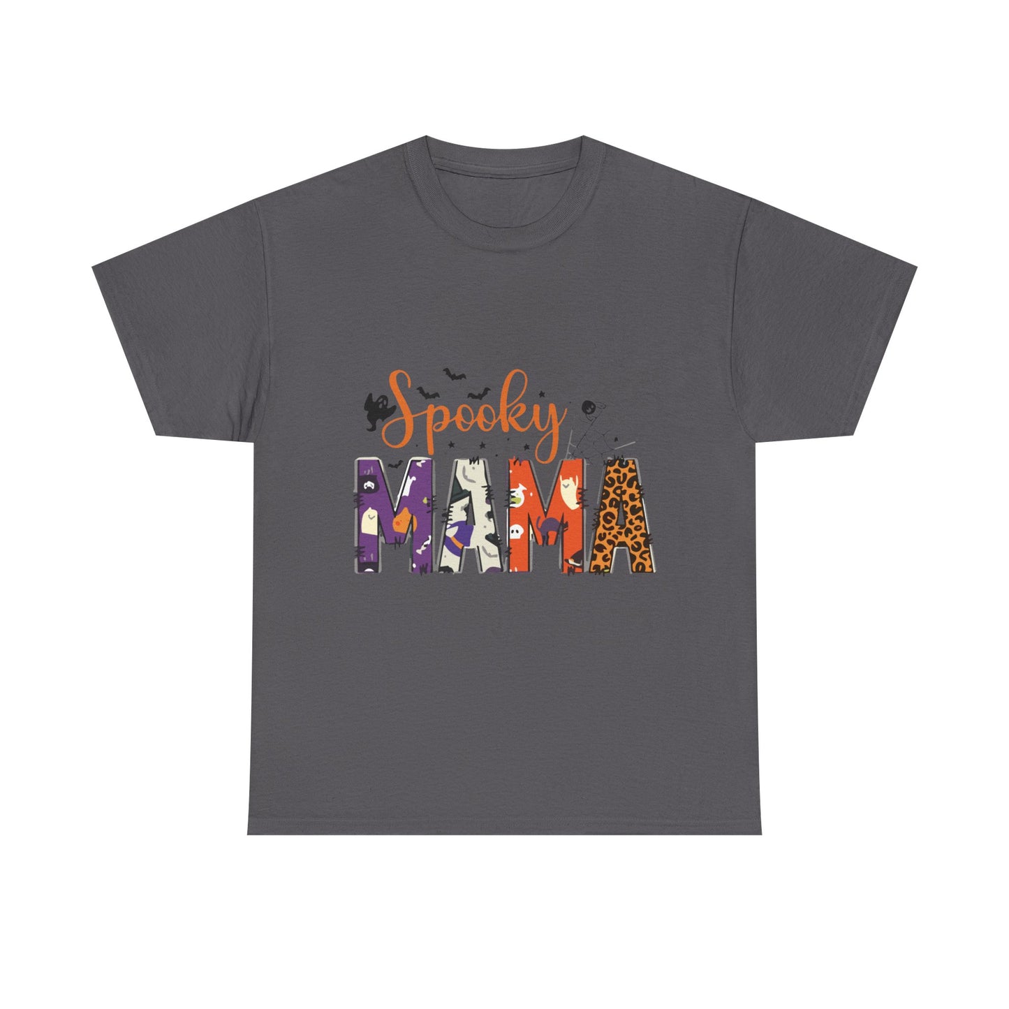 Spooky Mama Halloween T-Shirt, Unisex Heavy Cotton Tee, Halloween Shirt, Gift for Moms, Fall Fashion, Casual Wear, Trick or Treat