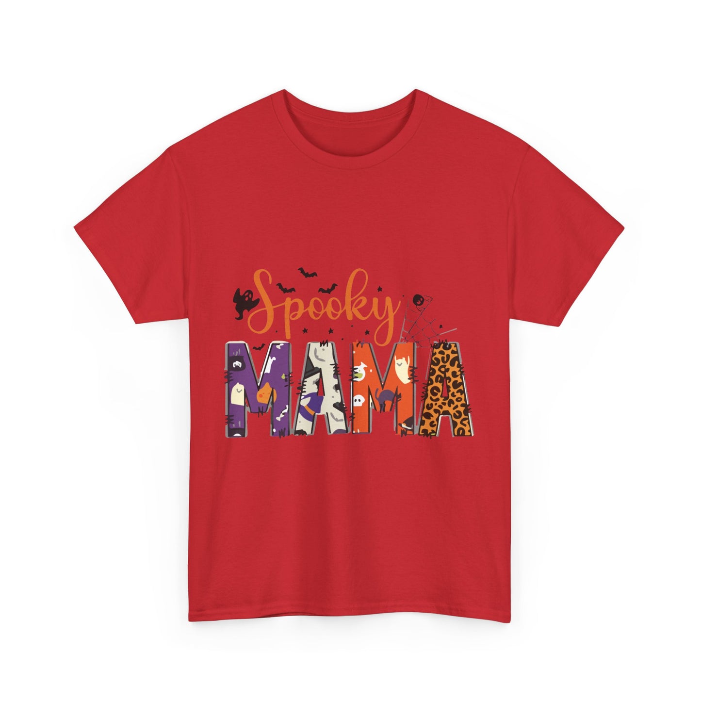 Spooky Mama Halloween T-Shirt, Unisex Heavy Cotton Tee, Halloween Shirt, Gift for Moms, Fall Fashion, Casual Wear, Trick or Treat