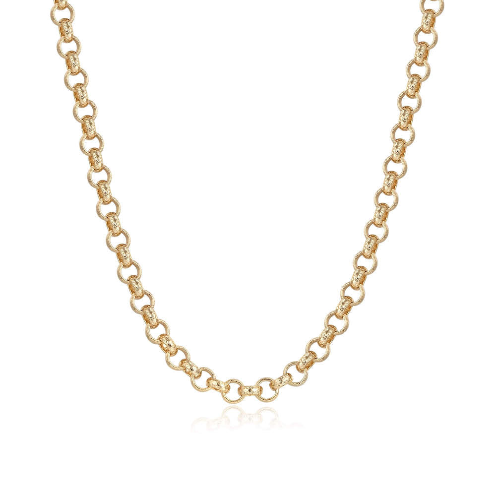 8mm pattern belcher chain gold