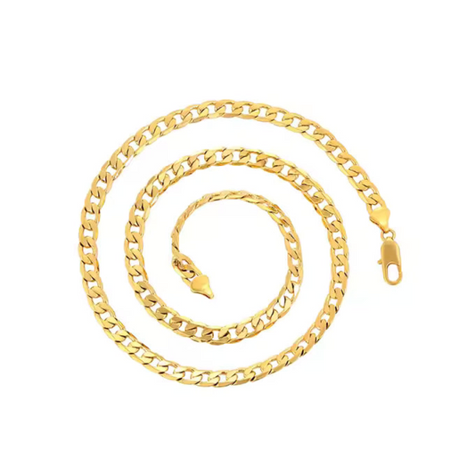 9mm Gold Filled Cuban Chain For Men and Women, Trendy Modern Style Layering Necklace