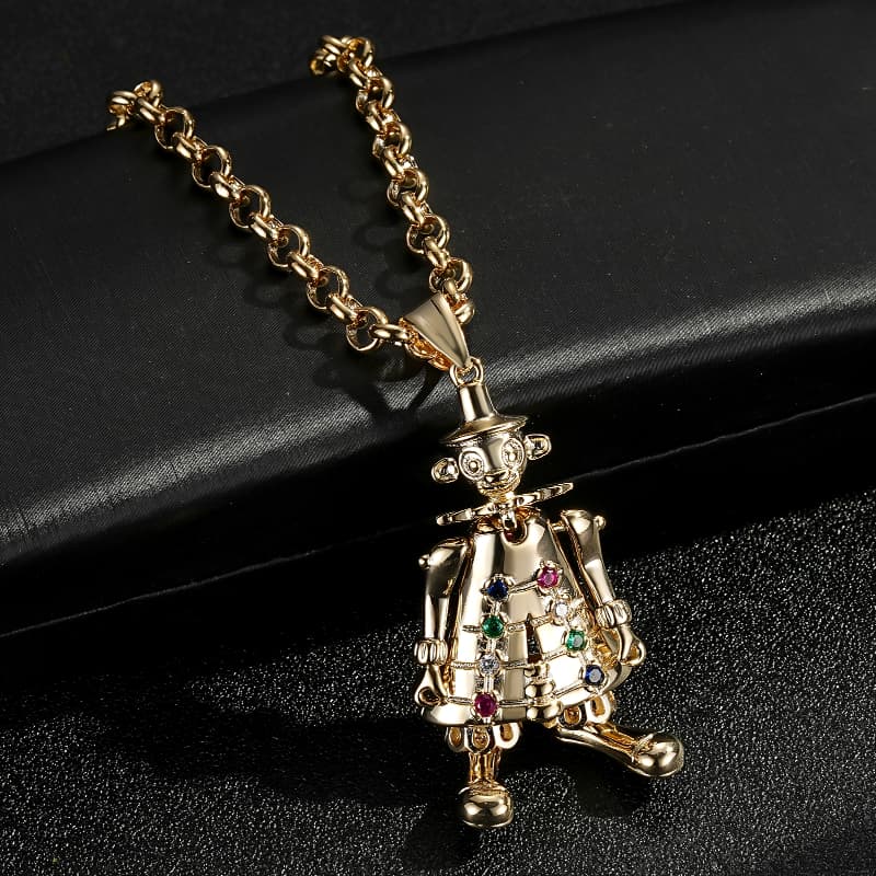 Clown Pendant Belcher Chain 
