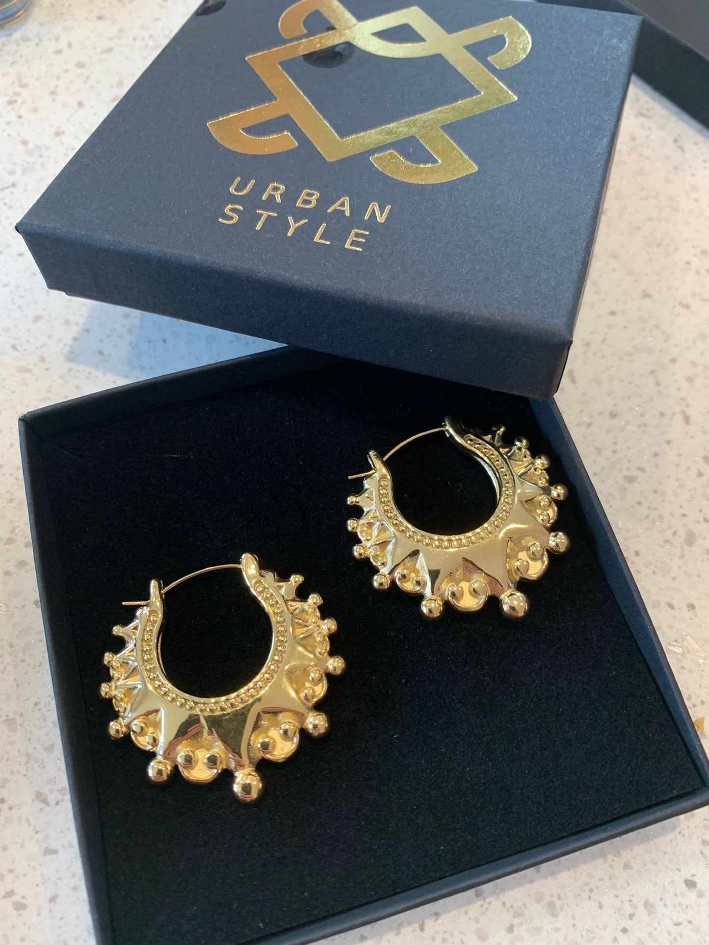 Gold Large 35mm GF Gypsy Creole Earrings