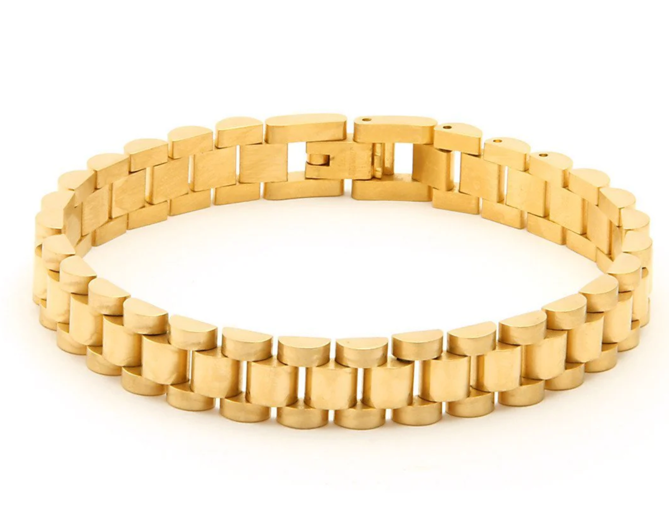 12mm Gold Watch Link Design Bracelet