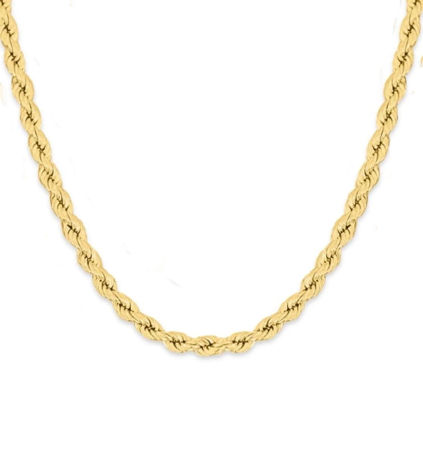 6mm 24 inch Gold Rope Chain