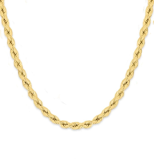 6mm 24 inch Gold Rope Chain