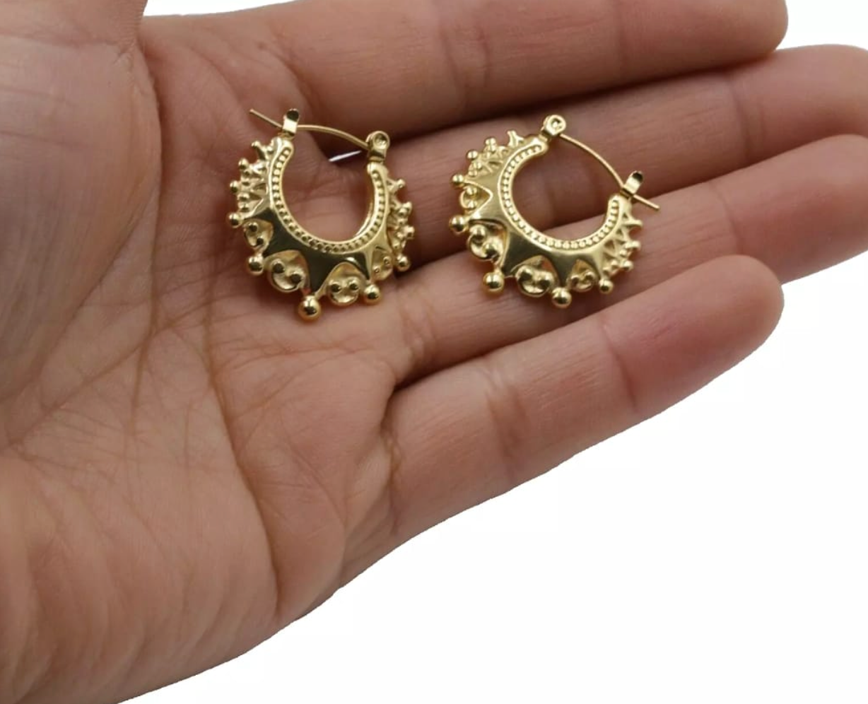 Kids 25mm Gold Gypsy Creole Earrings For Girls