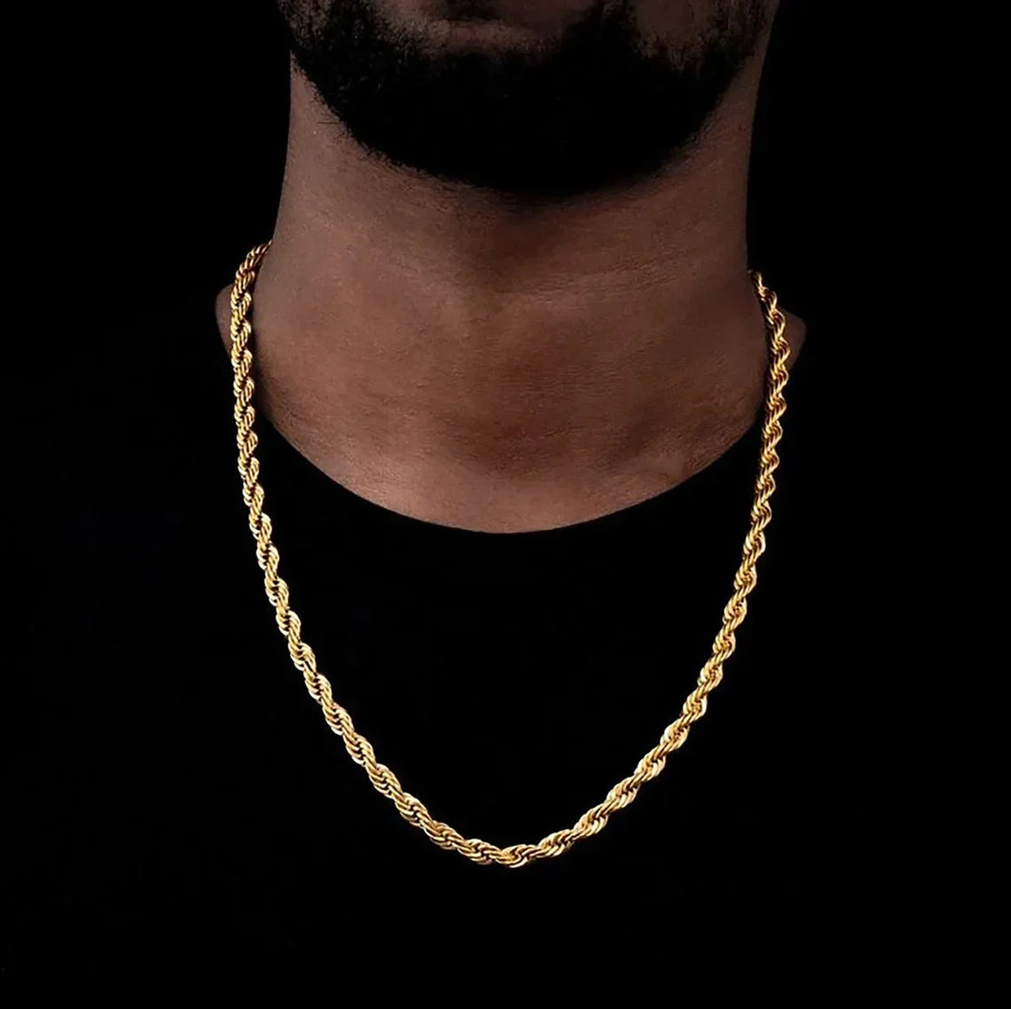 6mm Gold Plated Rope Chain